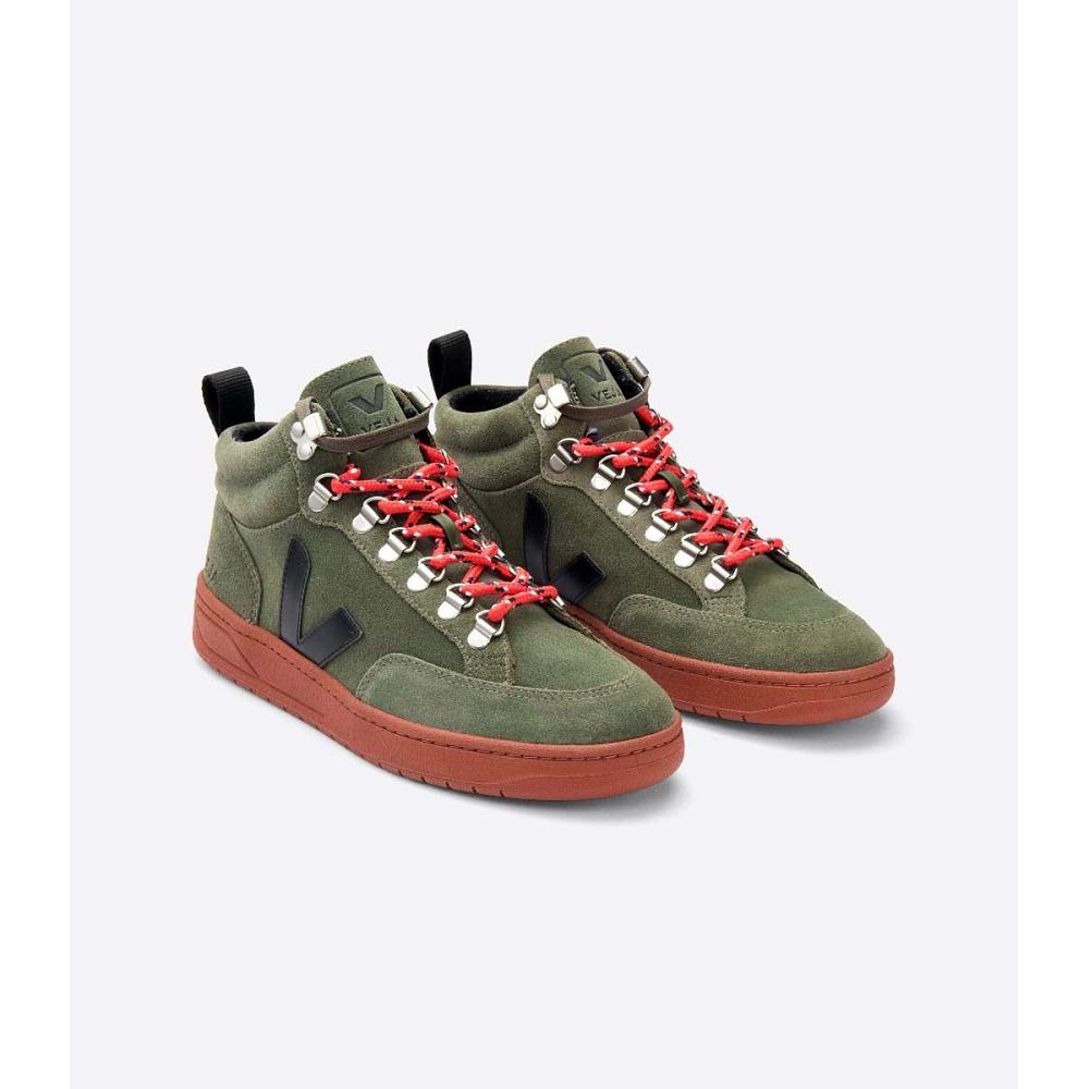 Men's Veja RORAIMA SUEDE High Tops Olive | ZA 115WNB